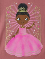 Baby And Toddler Girls Princess Graphic Tee