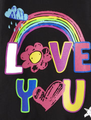 Baby And Toddler Girls Love You Graphic Tee