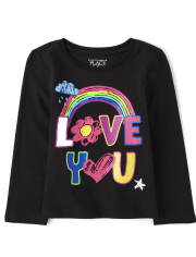 Baby And Toddler Girls Love You Graphic Tee