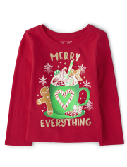 Baby And Toddler Girls Merry Everything Graphic Tee