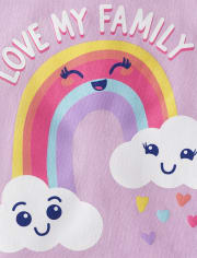 Baby And Toddler Girls Family Graphic Tee 3-Pack