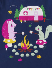 Baby And Toddler Girls Animal Graphic Tee 2-Pack
