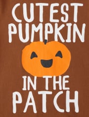 Camiseta con gráfico de calabaza más linda para bebés y niños pequeños