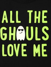 Baby And Toddler Boys Glow Ghouls Love Me Graphic Tee