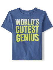 Baby And Toddler Boys Cutest Genius Graphic Tee