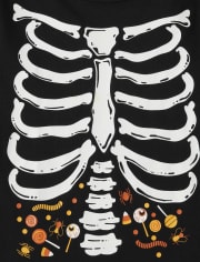Baby And Toddler Boys Matching Family Glow Candy Skeleton Graphic Tee