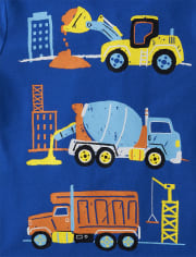 Baby And Toddler Boys Construction Trucks Graphic Tee