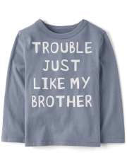 Baby And Toddler Boys Trouble Graphic Tee