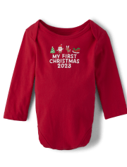 Unisex Baby First Christmas Graphic Bodysuit