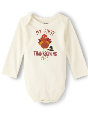 Unisex Baby First Thanksgiving Graphic Bodysuit