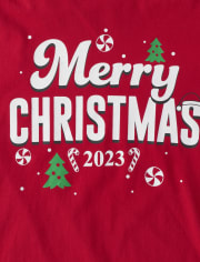 Unisex Adult Matching Family Merry Christmas 2023 Cotton And Fleece Pajamas