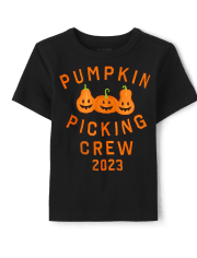 Unisex Baby And Toddler Matching Family Pumpkin Picking Crew Graphic Tee