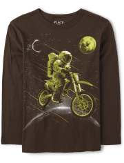 Camiseta con estampado de astronauta para niños