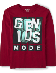Camiseta con estampado Genius Mode para niño