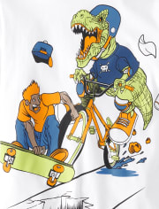 Boys Dino Skater Graphic Tee