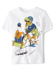 Boys Dino Skater Graphic Tee