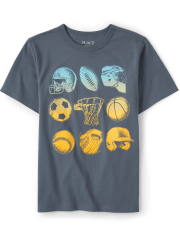 Boys Sports Icons Graphic Tee