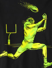 Boys Football Player Graphic Tee