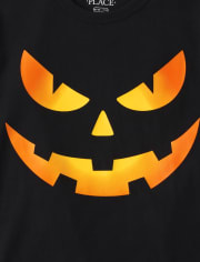 Boys Jack-O-Lantern Face Graphic Tee