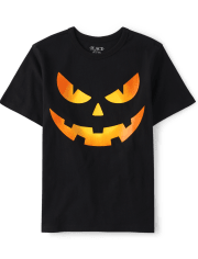 Boys Jack-O-Lantern Face Graphic Tee