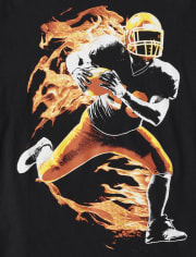 Boys Glow Football Graphic Tee
