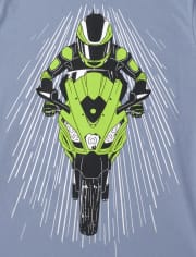 Camiseta con gráfico de bicicleta para niño, paquete de 2