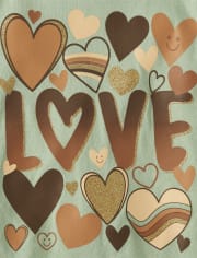Girls Love Hearts Graphic Tee