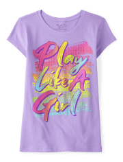 Camiseta gráfica Las niñas juegan como una niña