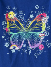 Girls Butterfly Graphic Tee