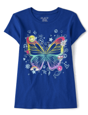 Girls Butterfly Graphic Tee