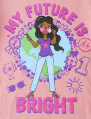 Camiseta con gráfico del futuro para niñas