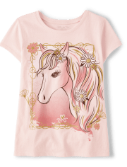 Girls Horse Graphic Tee