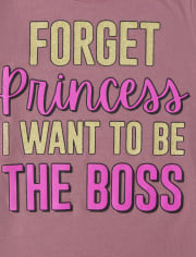 Girls Princess Boss Graphic Tee