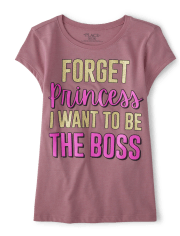 Girls Princess Boss Graphic Tee