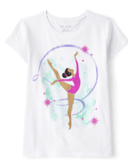 Girls Gymnastics Dancer Graphic Tee