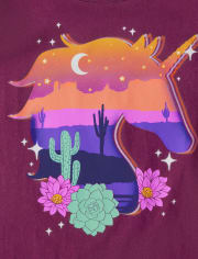 Camiseta con estampado de unicornio del desierto para niñas