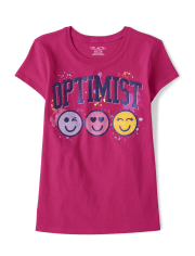 Camiseta con gráfico Optimist para niñas