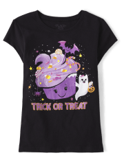 Girls Trick Or Treat Graphic Tee