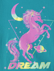 Camiseta con estampado de unicornio Dream para niñas