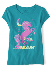 Camiseta con estampado de unicornio Dream para niñas