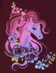 T-shirt graphique licorne pour fille