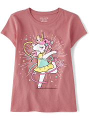 Girls Unicorn Dancer Graphic Tee