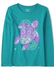 Girls Turtle Graphic Tee