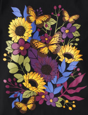 Girls Flower Bouquet Graphic Tee