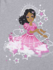 Camiseta con estampado de niña estrella