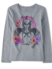 Girls Deer Graphic Tee