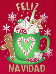 Girls Feliz Navidad Graphic Tee