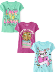 Girls School Graphic Tee 3-Pack