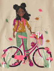 Pack de 2 camisetas con gráfico de libros para niñas