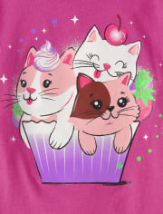 Lot de 2 t-shirts graphiques Dessert pour filles